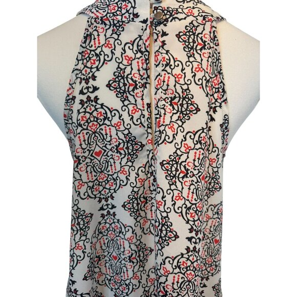 2/$30 Ravish Beyond Size M Halter Neck Top With Black & Red Vintage Design - Picture 12 of 13